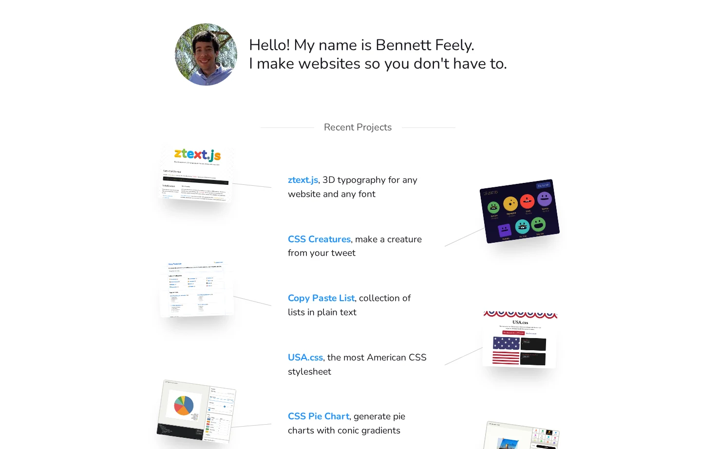 Bennett Feely 页面快照